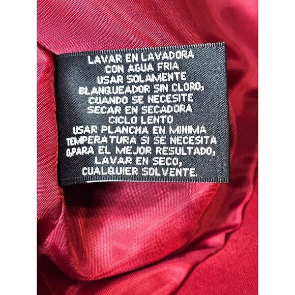 East 5th Womens Red Suit Set With Paisley Scarf & Nanotex Fabric 16T - Picture 9 of 16